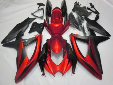 08-10 Matt Rot GSXR 600-750 Verkleidung