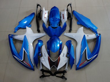 08-10 Metallic Blau & Weiß GSXR 600-750 Verkleidung