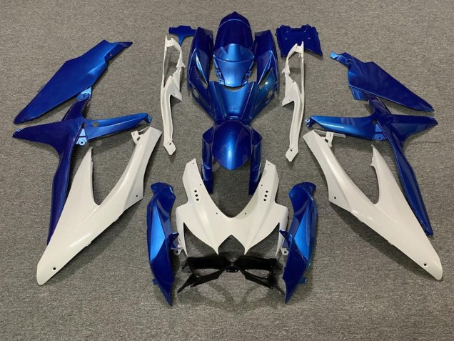 08-10 Perlblau & Weiß GSXR 600-750 Verkleidung