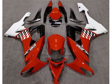 08-10 Rot Glänzend & Weiß ZX10R Verkleidung