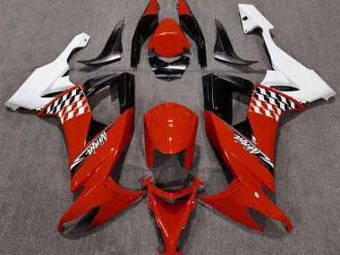 08-10 Rot Glänzend & Weiß ZX10R Verkleidung