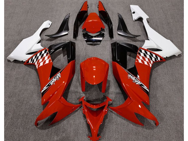 08-10 Rot Glänzend & Weiß ZX10R Verkleidung