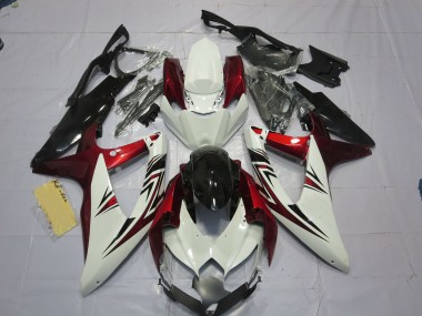 08-10 Rot Weiß Schwarz GSXR 600-750 Verkleidung