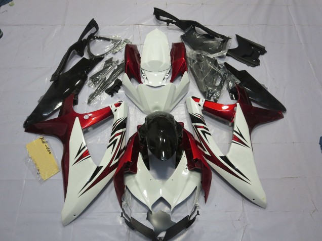 08-10 Rot Weiß Schwarz GSXR 600-750 Verkleidung