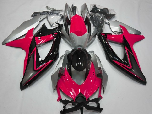 08-10 Rot & Silber GSXR 600-750 Verkleidung