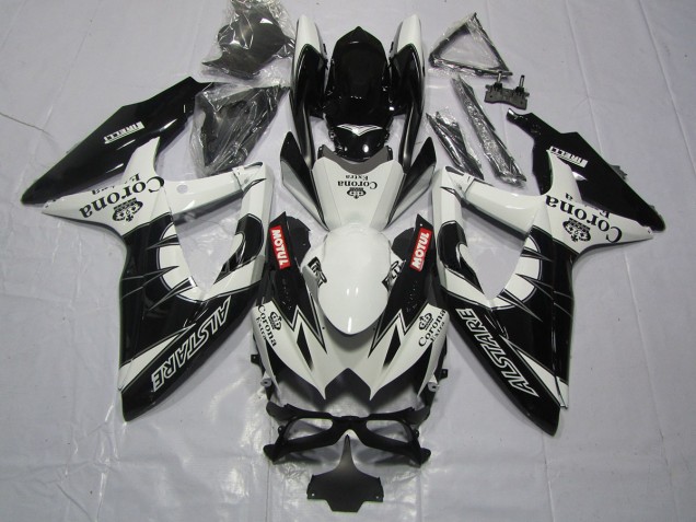 08-10 Schwarz Corona GSXR 600-750 Verkleidung