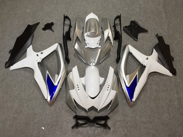 08-10 Silber Weiß Blau GSXR 600-750 Verkleidung
