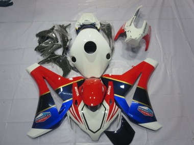 08-11 Weiß Blau & Rot CBR1000RR Verkleidung