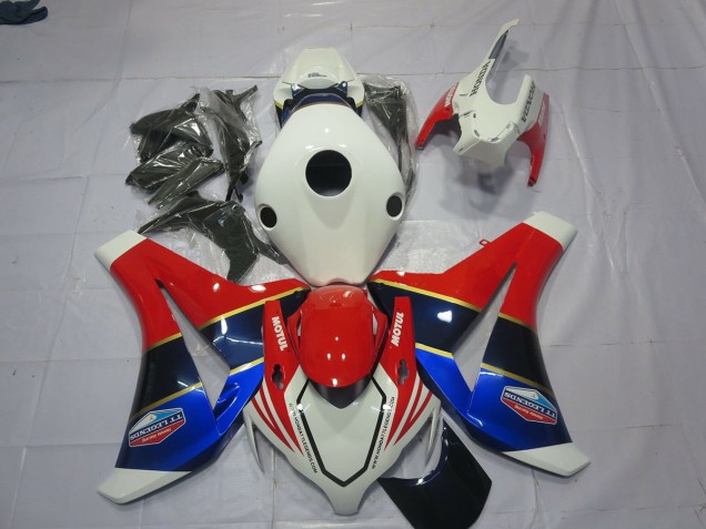08-11 Weiß Blau & Rot CBR1000RR Verkleidung