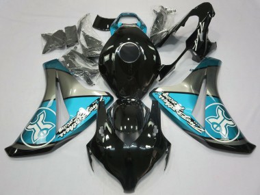 08-11 Hellblau Auf Schwarz Kundenspezifisch CBR1000RR Verkleidung