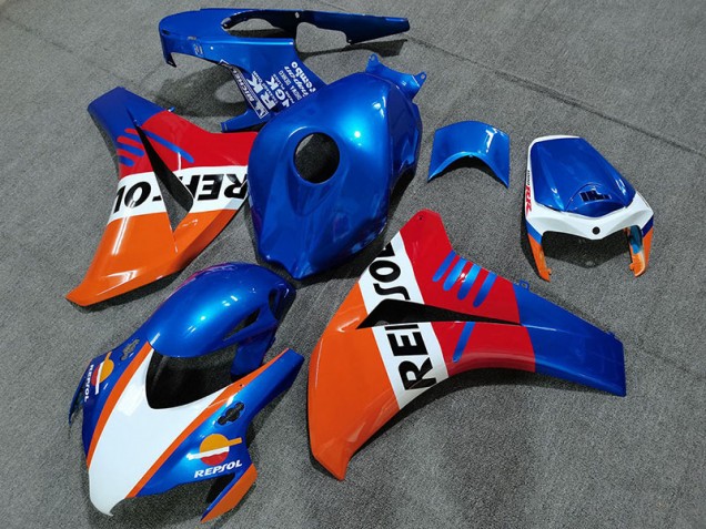 08-11 Perlblau Repsol Stil CBR1000RR Verkleidung