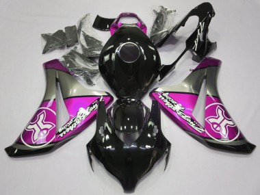 08-11 Rosa Auf Schwarz Custom CBR1000RR Verkleidung