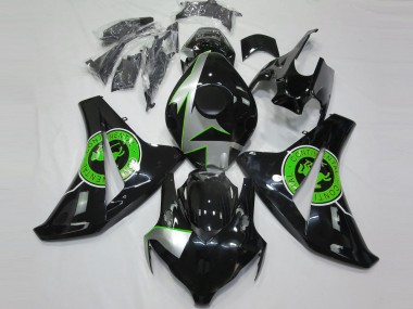 08-11 Schwarz Glänzend & Grün CBR1000RR Verkleidung