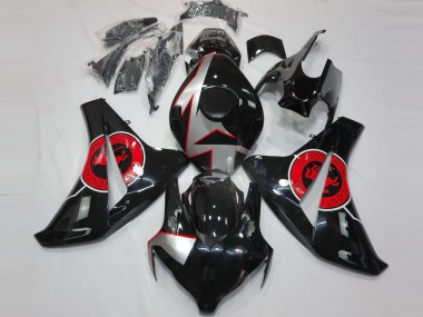 08-11 Schwarz Glänzend & Rot CBR1000RR Verkleidung