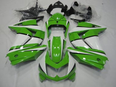 08-12 Grün & Weiß Ninja 250 Verkleidung