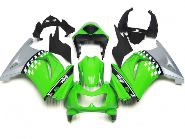 08-12 Grün & Schwarz Ninja 250 Verkleidung