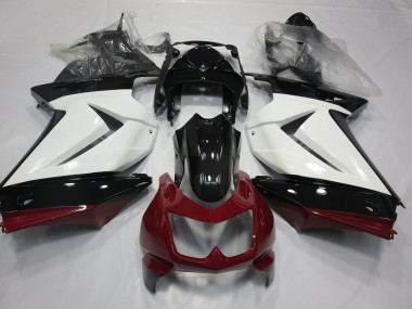 08-12 Weiß Rot & Schwarz Ninja 250 Verkleidung