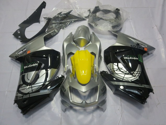 08-12 Silber & Schwarz Ninja 250 Verkleidung