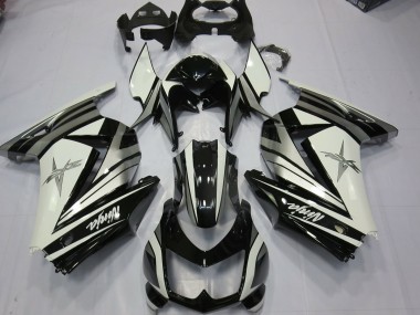 08-12 Weiß-Silberner Stern Ninja 250 Verkleidung