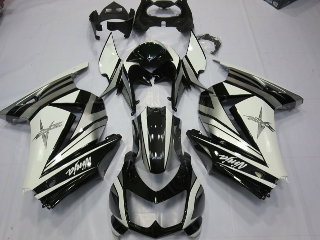 08-12 Weiß-Silberner Stern Ninja 250 Verkleidung