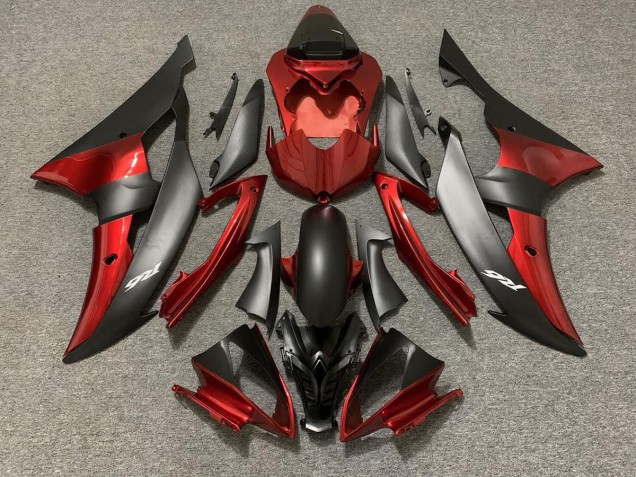 08-16 Benutzerdefiniert OEM Stil Rot / Schwarz R6 Verkleidung