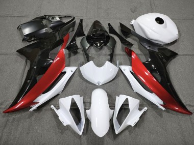 08-16 Benutzerdefiniert Rot Schwarz & Weiß R6 Verkleidung
