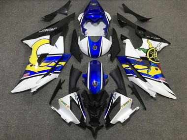 08-16 Weiß & Blau Custom R6 Verkleidung