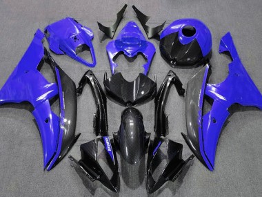 08-16 Blau Glänzend & Kohlefaser R6 Verkleidung