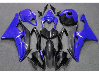 08-16 Blau Glänzend & Kohlefaser R6 Verkleidung