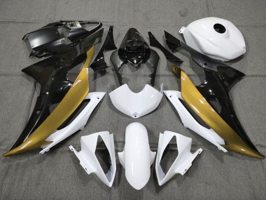 08-16 Custom Gold Schwarz & Weiß R6 Verkleidung