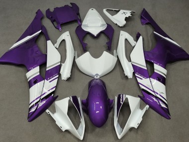 08-16 Glänzend Weiß & Lila OEM-Stil R6 Verkleidung