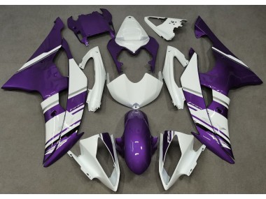 08-16 Glänzend Weiß & Lila OEM-Stil R6 Verkleidung
