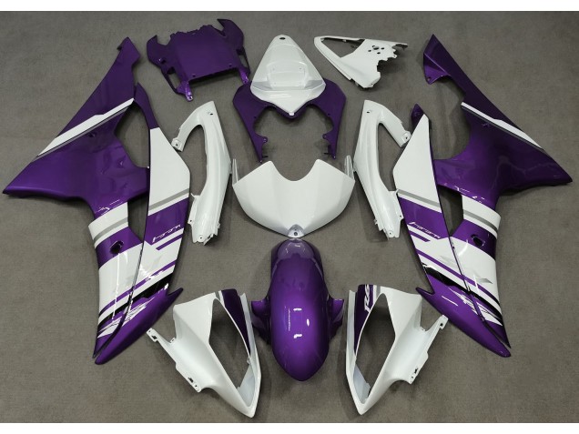 08-16 Glänzend Weiß & Lila OEM-Stil R6 Verkleidung