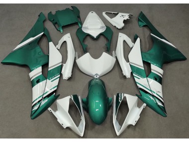 08-16 Glänzend Weiß & Meeresschaumgrün OEM-Stil R6 Verkleidung