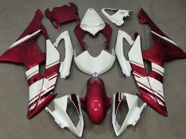 08-16 Glänzend Weiß & Rot OEM-Stil R6 Verkleidung