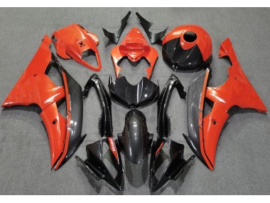 08-16 Orange Glänzend & Kohlefaser R6 Verkleidung