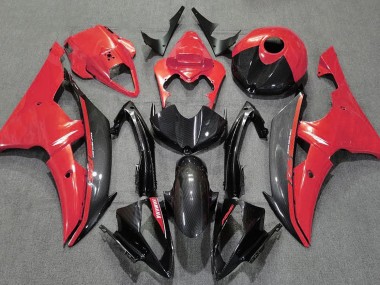 08-16 Rot Glänzend & Kohlefaser R6 Verkleidung