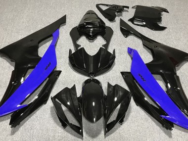 08-16 Schwarz Glänzend & Blau R6 Verkleidung