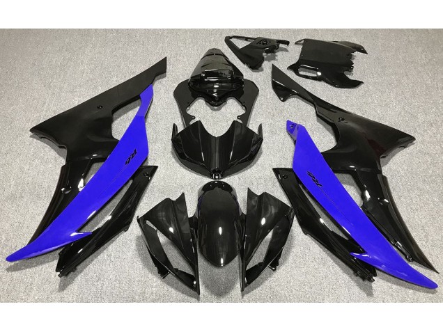 08-16 Schwarz Glänzend & Blau R6 Verkleidung