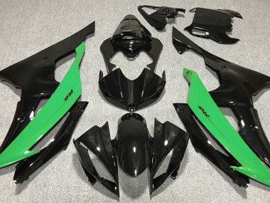 08-16 Schwarz Glänzend & Grün R6 Verkleidung