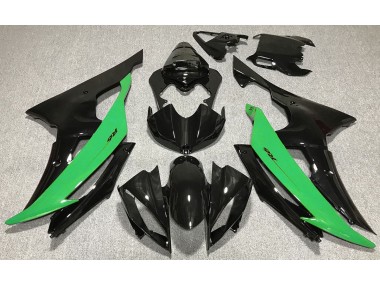 08-16 Schwarz Glänzend & Grün R6 Verkleidung