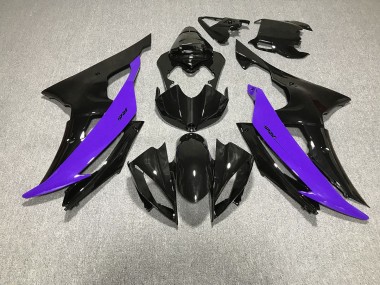 08-16 Schwarz Glänzend & Lila R6 Verkleidung