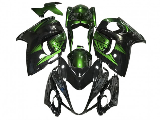08-20 Glänzendes Schwarz & Dunkelgrün GSXR 1300 Verkleidung