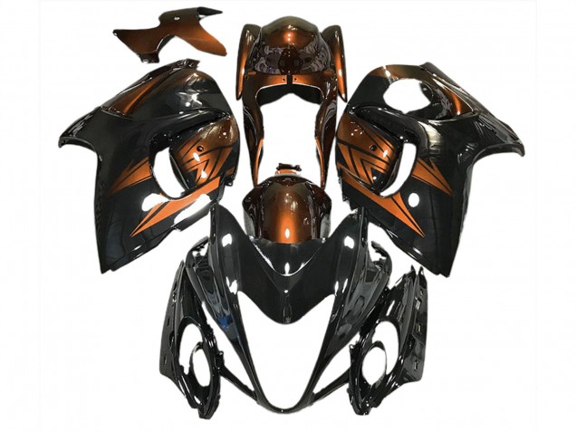 08-20 Glänzendes Schwarz & Dunkelorange GSXR 1300 Verkleidung