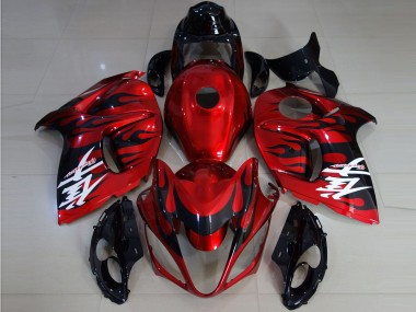 08-20 Leuchtend Rot & Flamme GSXR 1300 Verkleidung