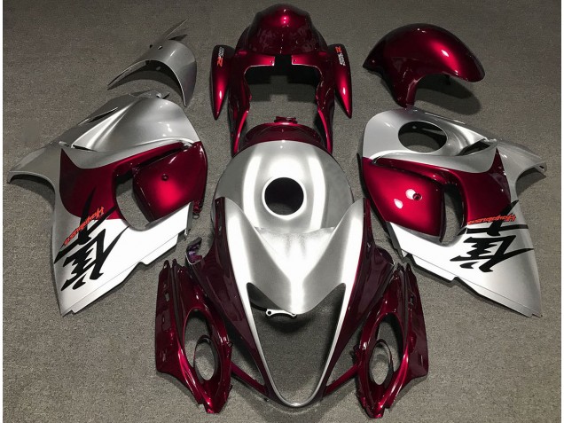 08-20 Rot Glänzend & Silber GSXR 1300 Verkleidung