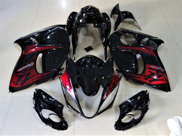 08-20 Schwarz Glänzend & Bonbonrot GSXR 1300 Verkleidung