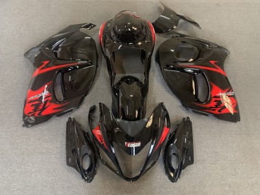 08-20 Schwarz Glänzend Mit Roten Logos GSXR 1300 Verkleidung