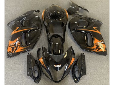 08-20 Schwarz Glänzend & Orange GSXR 1300 Verkleidung
