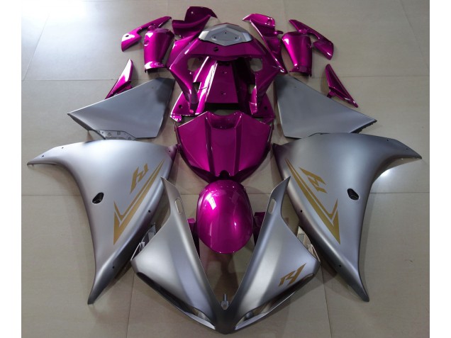 09-11 Matt Silber & Pink R1 Verkleidung